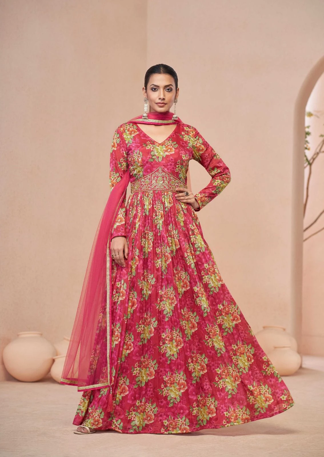 Gulkayra Designer Sajni The Elegance Of Position Print Wholesale Fancy Long Gown With Dupatta Catalog — Wholesale Kurtis, MPA wholesale from Surat - Gallery Image 4